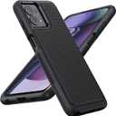FNTCASE for Motorola Moto G-Stylus-5G-2023 Case: Dual Layer Shockproof Protective Phone Cover | Anti Slip Textured Back | Military Protection Bumper | Soft Slim Lightweight Rugged Black
