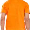 NORTHYARD Men's Heavyweight Cotton T-Shirts Casual Crewneck Short Sleeve Graphic Shirts for Men (Orange, S)