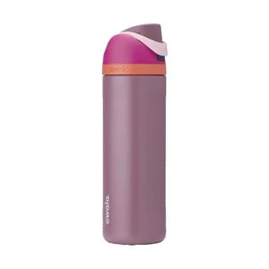 Owala FreeSip Insulated Stainless Steel Water Bottle with Straw for Sports and Travel, BPA-Free Sports Water Bottle, 32 oz, Pink, Angel Food Cake