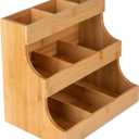 Theodore Vertical Bamboo Tea Organizer  Holds 180 Tea Bags  Compact Wooden Tea Storage Box for Home, Kitchen, Office  Fits Sugar Packets, Sweeteners, and Creamers