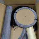 ROYPET Multifunctional Cat Scratching Posts for Indoor Kittens,Cat Scratching Posts for Play and Activity,Scratching Posts with Feather Toys and Self-Grooming Brush,Grey (042 medium)