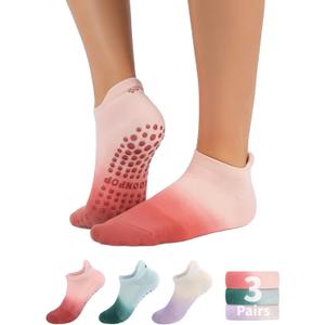 Women's Ombré Pilates Grip Socks, Non-Slip Yoga & Barre Socks