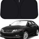 D-Lumina Windshield Sun Shade Compatible with 2013 2014 2015 2016 2017 Honda Accord Accessories, Front Window Sunshade Sun Visor Protector Block UV Rays Heat, Foldable 2 Layers 210T Material