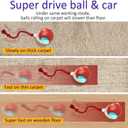 Interactive Cat Toys Ball for Indoor Cats Fast Rolling on Carpet, Chirping & Motion Activate Cat Toys (Red)