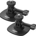 NEEWER Adhesive Mount 2 Pack Compatible with Insta 360 GoPro DJI AKASO Action Camera, 180 Flexible Car Helmet Holder Base Adapter for POV Video Recording Live Streaming, for 1/4" Accessories, CA159
