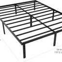 Amazon Basics Sturdy Heavy-Duty Non-Slip Platform Bed Frame, Full Size, Steel Slat Support, No Box Spring Needed, Noise Free, Easy Assembly, 14 Inch Storage Height, Black
