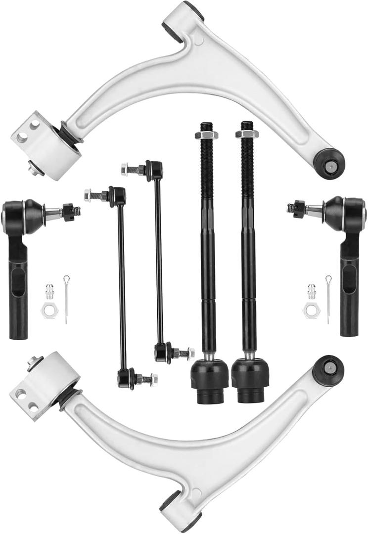 Front Suspension Lower Control Arms Kit Fit for Chevrolet Malibu 2004-2012, Fit for Saturn Aura 2007-2009, Fit for Pontiac G6 2005-2010, with Ball Joints -8 pcs