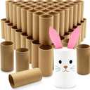 120 Pack 3.3 x 1.6 In Empty Toilet Paper Rolls Round Craft Tubes Bulk, Strong and Pressure-Resistant for DIY, Art, Gift, Brown