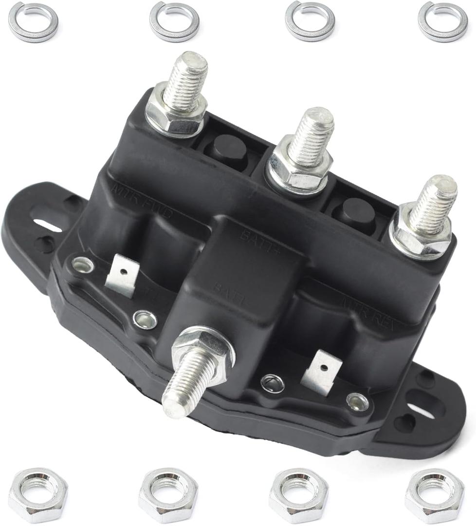 118246 Dual-Polarity Reversing Solenoid 12v with Silver/Bronze Alloy Posts Replacement for Lippert for Keystone RV Hydraulic Leveling Systems and Slide-Outs 214-1231-A61-06, 241-1231-A61