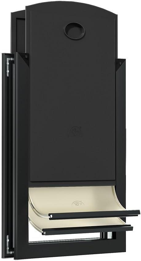 MAVRICPOWER Weatherproof Large Dog Door for Door, with Two Sliding Lock Panels, Aluminum Doggie Door for Exterior Door, Doggy Door for Large Dogs up to 80lbs (Black)