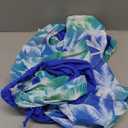 GRACE KARIN Girls Swimsuit Tankini Set Rash Guard Long Sleeve Swimsuit 4 Piece Bathing Suit Swimwear (10-12 Years, Royal Blue Coconut Tree)