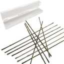 144Pcs 1# 2# 3# 4# 5# 6# 1/0, 2/0, 3/0, 4/0, 5/0, 6/0 Jeweler's Saw Blades Set with Storage Box (12pcs of Each Size), Gold/Silver