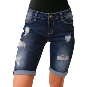 luvamia Women High Waisted Stretch Bermuda Shorts Ripped Rolled Hem Jean Shorts (Large, Dark Vintage) luvamia Women High Waisted Stretch Bermuda Shorts Ripped Rolled Hem Jean Shorts (Large, Dark Vintage)