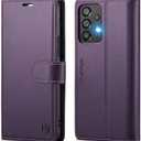 FLIPALM for Samsung Galaxy A53 5G Wallet Case with RFID Blocking Credit Card Holder, PU Leather Folio Flip Kickstand Protective Shockproof Cover Women Men for Samsung A53 Phone case(Purple)