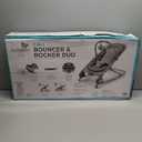 Summer Infant 2-in-1 Bouncer & Rocker Duo (Light Gray Tweed) Convenient and Portable Rocker and Bouncer for Babies Includes Soft Toys and Soothing Vibrations
