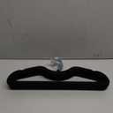 Velvet Short Neck Hangers - Heavy-Duty, Non-Slip Felt Surface, Space-Saving Design with Anti-Slip Grooves & Shoulder Shape, 360 Rotating Hooks, Durable for Coats, Shirt& Dresses (10, Black A)