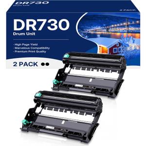 Compatible DR730 Drum Unit Replacement for Brother DR-730 DR 730 to Use with MFC-L2710DW MFC-L2750DW HL-L2395DW HL-L2370DW HL-L2350DW HL-L2390DW DCP-L2550DW Printer (2 Pack, NOT Toner)
