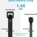 12 Inch Zip Ties Double Sided Toothed (Bulk 1000 Pack),85 LBS Tensile Strength Heavy Duty Cable Wire Ties With Self-Locking Adjustable More Durable Nylon Tie Wraps for Indoor Outdoor