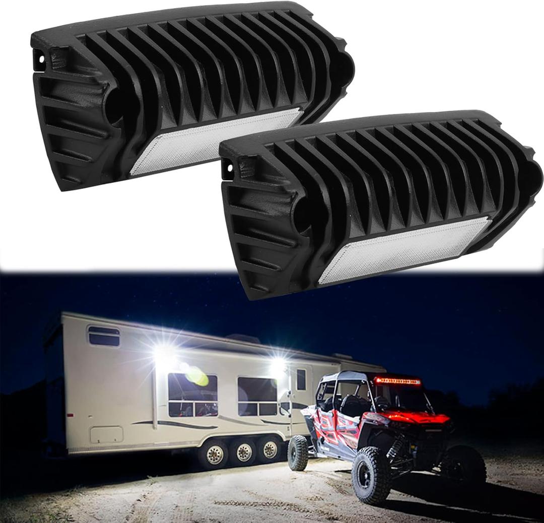 Chelhead RV Lights Exterior, 12V RV Porch Light Aluminum Low Current Led Scene Lighting Compatible with RV Outdoor Camper Trailers Truck Porches Towing 5th Wheels Utility Vehicles
