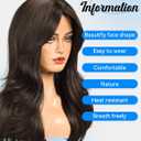 HAIRCUBE Long Synthetic Wig for Women Heat Resistant Natural Looking Hair with Bangs, Perfect for Daily Use, Party & Cosplay (Natural Brown)