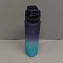 Sahara Sailor Water Bottle 32oz, Durable and Leakproof Water Bottles Motivational with Time Marker, Tritan, BPA Free, Wide Mouth with Easy Clean Brush for Gym, Travel, Home, School, Office (1 Bottle) (33.8 Ounces, Deep Sea)