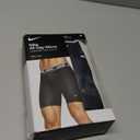 Nike Men's All Day Micro Stretch Long Leg Boxer Brief Underwear (3-Pack) (Medium, Black/Black/Black)