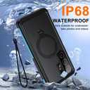 Oterkin for Samsung Galaxy S25 Ultra Case Waterproof,Magnetic Stand Case with [Built-in Screen Protector & Camera Protector] [IP68 Waterproof] [Full Body Protection] Rugged Case for S25 Ultra Blue