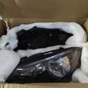 Headlight Assembly replacement for Chevrolet Malibu 2008-2012 Black Housing Amber Reflector Clear Lens