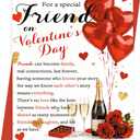 2 x Asmallgf Happy Valentine’s Day Card for Special Friend，Valentines Day Decorations Gifts for Him Her