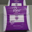 Poise Incontinence & Postpartum Pads for Bladder Leaks, 5 Drop Maximum Absorbency, Long Length, 84 Count