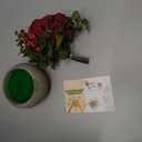 Artificial Flowers Kit with Pot, Combination of Fake Silk Burgundy Red Roses and Greenery,Small Plant Potted Decor for Offices,Bookshelf,Bedroom, Living Room,Party,Wedding Decorations