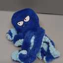 LEGEND SANDY Tough Dog Toys, Stuffed Chew Large Dog Toys to Keep Them Busy, Interactive Squeaky Tug of War Doggie Toy, Crinkle Blue Octopus