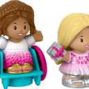 Fisher-Price Little People Toddler Toys Barbie Party Figure Set with 2 Characters for Preschool Pretend Play Kids Ages 18+ Months