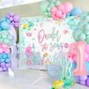 JeVenis Oneder The Sea Birthday Girl Decorations Ocean Animal First Birthday Party Decorations Under The Sea 1 Year Old Decor Balloons