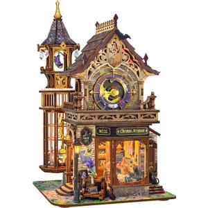 DIY Miniature House Kit, Book Nook Mini House Bookshelf Decor 3D Wooden Puzzle for Adults, Birthday Gift for Family, Friends - Time Magic Club
