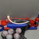 3-in-1 Baseball Set for Kids 3-5 - Tee Ball Stand, Hanging Tee, Ball Launcher and 6 Softballs - Adjustable Height, Indoor/Outdoor Sport Gifts for Boys Girls, Blue