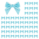 50 PCS Blue Velvet Bows for Christmas Tree, 2.75" Small Velvet Ribbon Bows for Gift Wrapping, Mini Bows for Crafts, Bow Decorations for Party Baby Shower Birthday Wedding (Blue, 50PCS)