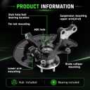 Front Steering Knuckle & Wheel Bearing Hub Assembly Compatible with Toyota Camry LE XLE L 2.5L 2012-2017, Left Driver Side Replaces # 686-249,43212AA010,43502-AA011,LK045