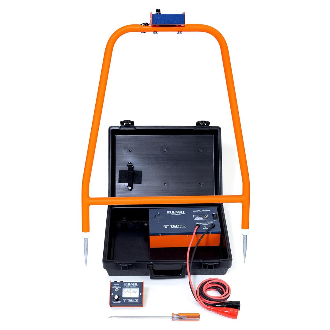 TEMPO Communications PE2003-G Pulser Ground Fault Locator, Underground Wire Break Locator, High-Voltage Signal, A-Frame Receiver, Underground Wire Locator