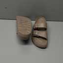FUNKYMONKEY Women's Comfort Slides Double Buckle Adjustable Plastics Flat Sandals (10, Lt Coffee/Hdspk)