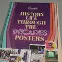 Decorably 12 Life Through Decades History Posters for Classroom 1900-2010, 12x16in Matte-Laminated for School Hallways, Bulletin Boards, Home Study Corner