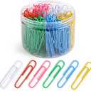 2 x 320 Pcs Large Paper Clips, 2 Inch Jumbo Paper Clips, Colorful Coated Paperclips, Heavy Metal Paperclips Office for Teacher Supplies School Supplies