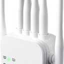 GRANTLEY WiFi Repeater Wireless Signal Booster, WiFi Extender for Home,Dual-Band Wireless Repeater w/Ethernet Port,Up to 1800 Sq. Ft, 64 Devices,Internet Signal Booster