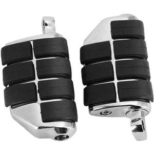 Motorcycle Foot Pegs Chrome Highway Pegs Footrest Aluminum Motorcycle Footboards for Harley Davidson Street Glide Softail Sportster Dyna for Yamaha Suzuki Kawasaki Honda