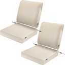 SUNROX 2 Pack Outdoor Chair Cushions Waterproof & Fade Shield Patio Furniture Cushions, All-Weather Quick-Dry Deep Seat Cushions with Dry Mesh Drainage Replacement Cushions for Sofa Couch 23x25 Inch