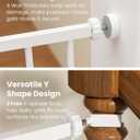 Mom's Choice-GROWNSY Baby Gate for Stairs, 29.5"-48.4" Pressure Mounted Baby Gate for Top of Stair&Doorway with V-Shaped Rods, Anti-Trip Pedal, Extra Wide Stairs Dog Gate Easy Install w/Red Reminder