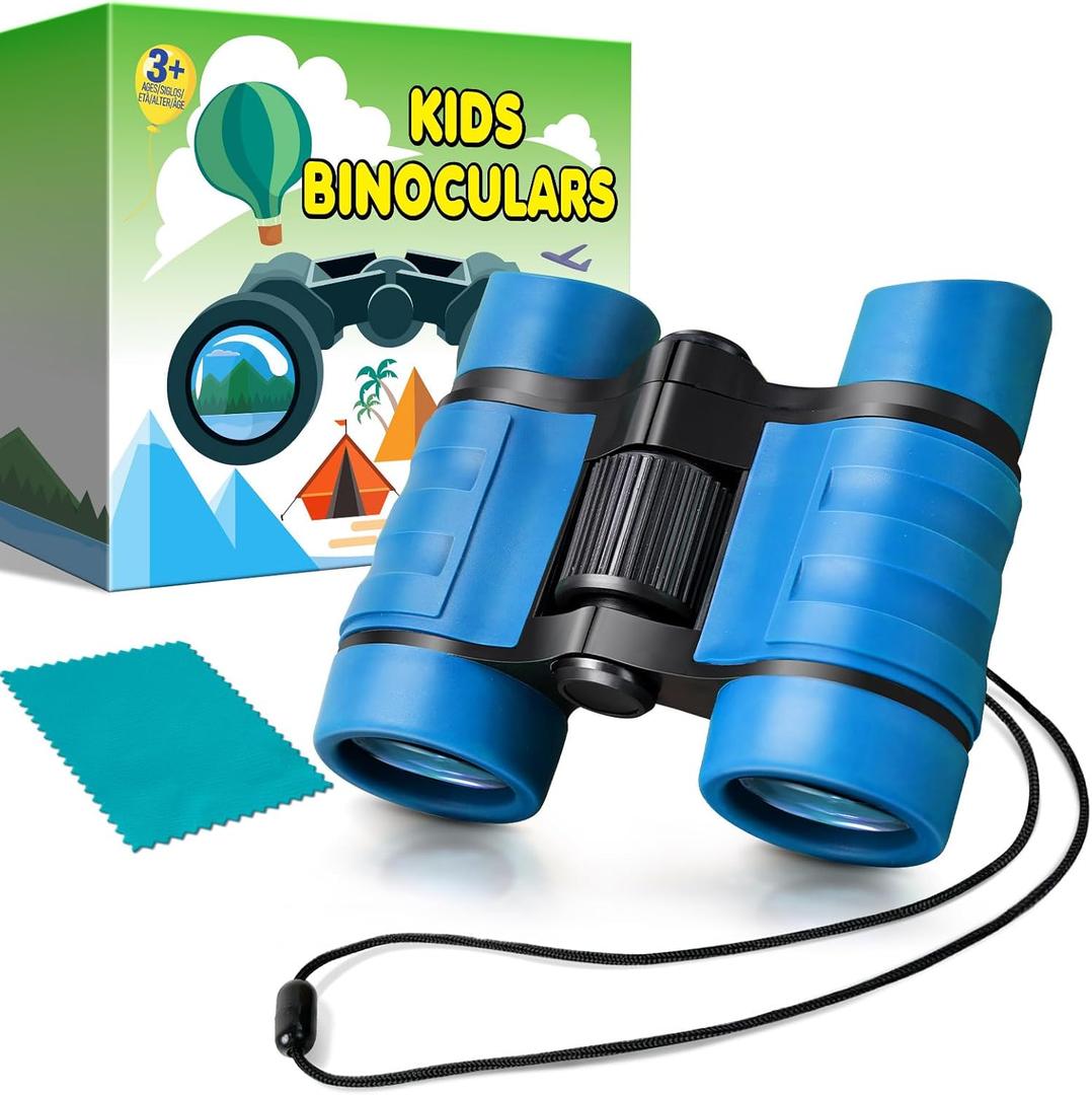 Binoculars for Kids, Kids Binoculars for Ages 3-12 Boys Girls, Outdoor Gifts Toys for Kids- Perfect for Bird Watching, Camping, and Outdoor Exploration (Blue)