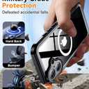 Temdan Magnetic for iPhone 16 Plus Case Waterproof,Built-in Screen Protector[IP68 Underwater][Upgrade Military Dropproof][Compatible with MagSafe] Full Body Shockproof Translucent Case 6.7''-Purple