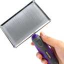 Hertzko Flexible Slicker Brush for Dogs and Cats - Removes Loose Hair, Tangles, and Knots, Flexible Head Contours on Your Pets Skin -Large Size Combs for Grooming Matting - Single Sided Brush