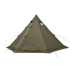 Naturehike Ranch Fire Teepee Tent, Cold Weather Winter Hot Tent with Stove Jack, 4-6 Person Waterproof Windproof 4 Season Tents for Camping